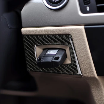 Carbon Fiber Sticker Til BMW 3-Serie E90 E92 E93 2005-2012 Interiør Nøgle Hul Beskyttelse pyntelister