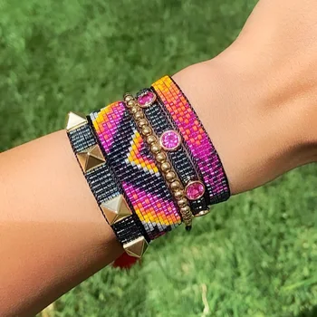 ZHONGVI Mode Miyuki Armbånd Smykker til Kvinder Gave Luksus Rhinestone Pulseras Mexicanske Perler Armbånd Smykker Engros