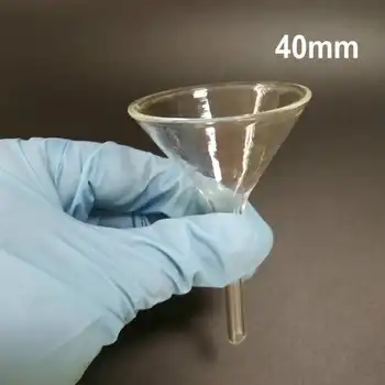 5Pcs/masse 40mm Klart Glas Subuliform Tragt med lige kort hals Til Laboratorie-Eksperiment Glas