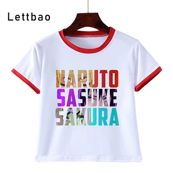 2-14T Naruto og Sasuke, Sakura Hold 7 Kawaii Children ' s T-Shirt Tumblr T-Shirt Sommer Mode t-Shirt Unisex Tøj Børn 2020