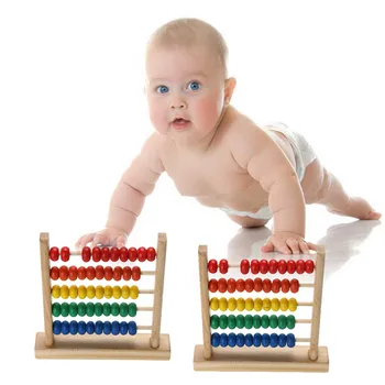 Farverige Træ-Abacus Matematik Toy Numre Tælle Perler, Abacus Montessori Legetøj For Børn, Læring, Undervisning Matematik Legetøj