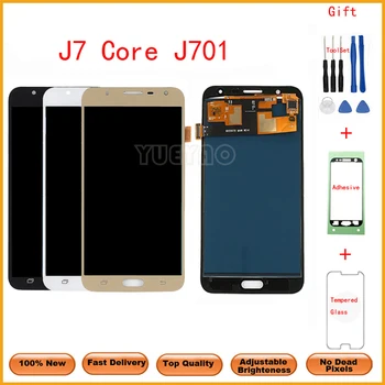 For Samsung Galaxy J7 Neo J701 SM - J701F J701M J701MT / DS Lysstyrke Justerbar LCD Display+Touch Screen Digitizer Assembly