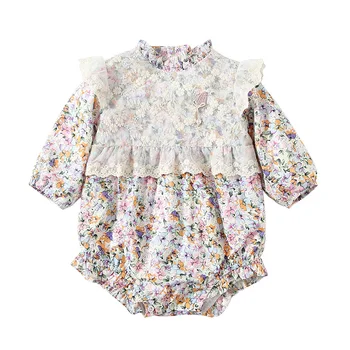 Baby tøj, bomuld blomster print lace kids bodyer Japan stil baby piger tøj 0-18M