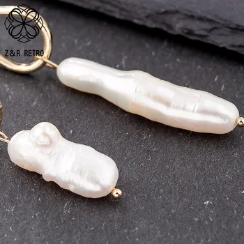 Vintage Guld Asymmetrisk Hængende Øreringe, Smykker til Kvinder Tilbehør Geometriske Kvindelige Hængende Erklæring Suspension Pendientes