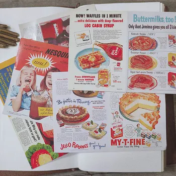 6stk Vintage gourmet-plakat, stickers/Scrapbooking Klistermærker /Dekorative Sticker /DIY Håndværk fotoalbum