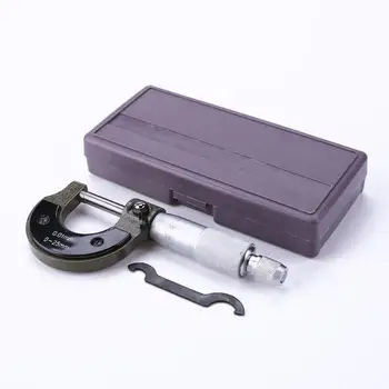 Udvendigt Mikrometer 0-25mm/0.001 mm Sporvidde carbon stål Vernier Caliper Måling af Værktøj