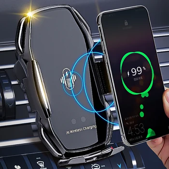 Automatisk Fastspænding 10W Qi Trådløs Bil Oplader For iPhone-11 Pro Max X XR Qi Trådløse Oplader, Bil For Samsung S8 S9 telefonholder