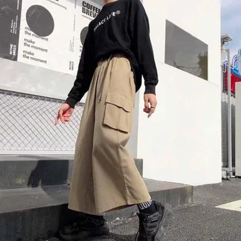 Elastisk Høj Talje Joggere Streetwear Kvinder Cargo Bukser Casual Cargo Bukser Joggere Bukser Kvindelige Bukser Harajuku Store Lommer
