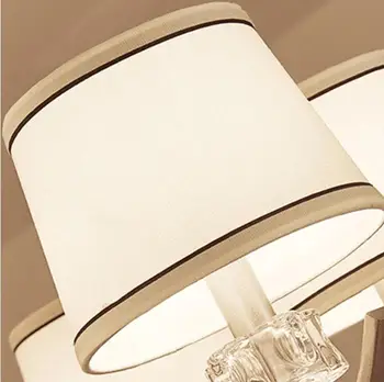 Moderne Led-Lysekrone Nordiske Lys Stue, Soveværelse Lampe Lys Indretning Luksus Glas Stof-Form, Hvid LED Lysekrone