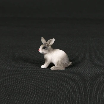 Dyremodeller Simulering Kanin Lille Hare Selskabsdyr Figur Skov vilde dyr Dekoration Kids Legetøj