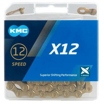 KMC X12 Guld Ti-N 12-Speed Road / MTB Cykel Kæde 126L passer til SRAM GX NX Eagle 12 Hastighed