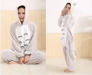 Voksen Totoro Onesie Pyjamas Unisex Dyr Nattøj Nattøj Totoro Cosplay Kostume