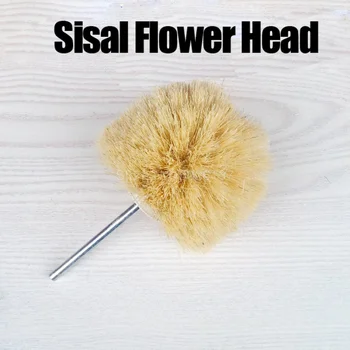 1stk Sisal Filament Hoved Wheel Brush Træværk Grinder Metal, Sten, Træ Pig Hair Polering Slibning Polering med Roterende Bor Værktøj