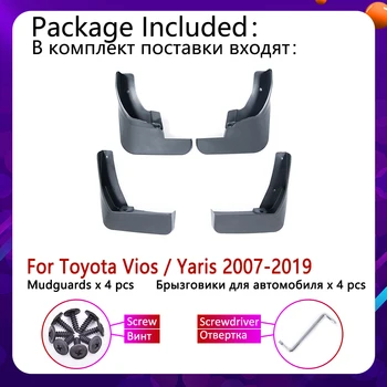 For Toyota Vios Yaris Sedan Sedan 2007~2019 XP90 90 XP150 150 Mudflap Fender Stænkskærme Mudder Klapper Vagt Stænk Klap Tilbehør