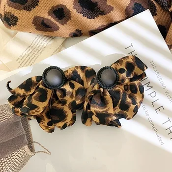 Mode boheme-stil, leopard klud overdimensionerede dråbe øreringe part smykker gaver damer med store øreringe