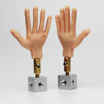 1 par Silikone hænder med aluminium-tråd indeni for fri bevægelighed for stop motion puppet