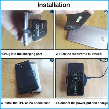 Qi Trådløs Opladning Enhed for Oneplus 6 Trådløse Oplader og USB-Type C Adapter Opladning Modtager Gave Phone Case 1+6