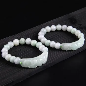 Naturlige Emerald 10mm Perle Pixiu Armbånd Elastik Armbånd Smykker, Tilbehør, Mode Hånd-Udskåret Kvinde Amulet Custom Made