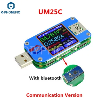 UM25 UM25C USB 2.0 Type-C LCD-Voltmeter Amperemeter Spænding Nuværende Meter Batteriet Måle Kabel Tester Modstand
