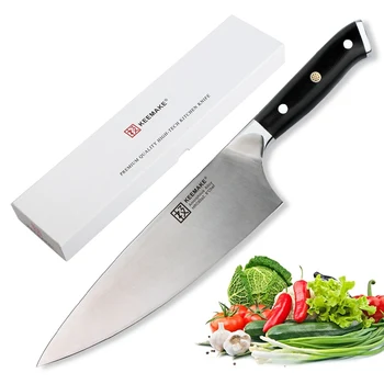 SUNNECKO Kokkens Kniv Køkken Knive Flydende Metal Stål 65HRC Stærk Hårdhed Høj Kvalitet 8 tommer skærekniv G10+S/S Håndtag