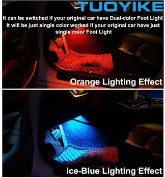 Bilen LED Omgivende Fod Lys Atmosfære Dual-Farve Til BMW 1/3/5/7 Serie F20 F30 F35 F10 F11 F01 F02 X1 X3 X4 X5 X6 F25