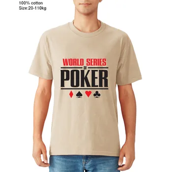 Klassisk kreativitet Print Logo shorts mænd Laveste Pris Rund Hals Mandlige Tee Seneste Mandlige World Series Of Poker Wsop O-Neck T-Shirts