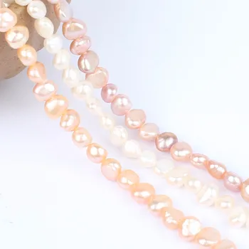 Mode naturlige plat irregualar Form perle halskæde Til Kvinder Girl ferskvands perle halskæde smykker at gøre diy