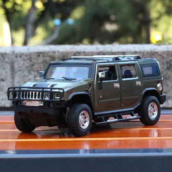 Cool Die-cast Model Bil i 1:24 skala bil carros de metal legetøj til børn/ kids1:24 For Hummer H2 SUV mkd52