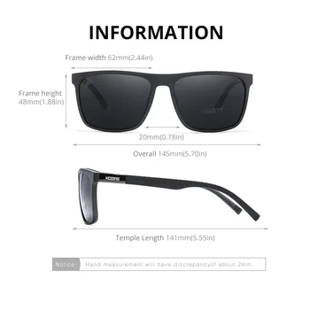 KDEAM Nye Ankomst Mode Luksus-Pladsen Polariserede Solbriller UV400 TR90 Mænd Holdbart at Køre Nuancer Stilfulde solbriller Med Box
