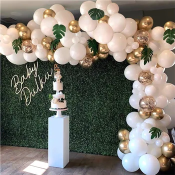 Et sæt Ballon guirlande kulør hvid guld-fest tema drengs Fødselsdag, bryllup dekoration