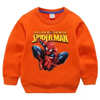 Ny Mode Spiderman Børn Sweater Baby Langærmet Casual Bomuld Sweatshirt Baby Rund Hals Top