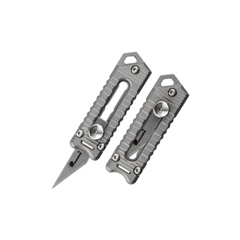Mini Titanium Kniv Bærbare Felt Overlevelse Udstyr Multi-værktøj Værktøj Værktøj Nøglering Kniv