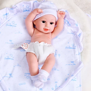 30CM Baby Doll Smil Reborn Dukker Nyfødte Spædbarn Menneskelignende Silicium Organ Børn Bebe Toy Samhusning Iklæde Dejlige Baby Bedste Legetøj