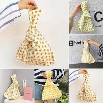 Nye Blomster Piger Japansk Stil Håndled Bag Bærbare Gåtur Telefon Centrale Mønt Taske Enkelt Søde Shopping Tote Wristlets til Dame