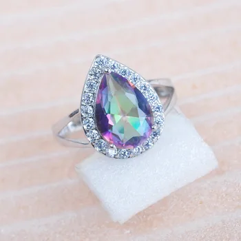 Elegant 925 Sølv Til Kvinder Cubic Zircon Dubai Brude Smykker Sæt Krystal Ring, Øreringe Og Halskæde Sæt MN0570