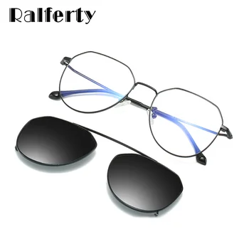 Ralferty Ultra-light Recept Solbriller Nærsynethed Damer Kvinder Polariseret Klip På Briller Ramme Polar Optik 2 I 1 Z17197