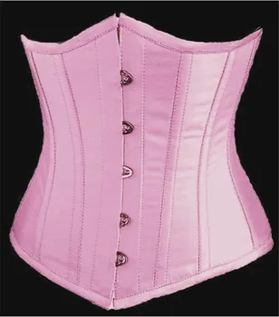 Gothic Burlesque Underbust Korsetter, Bustiers Sexet Plus Size Bodyshaper Lace Up Back Rød Blå Sort Pink Lilla S-6XL