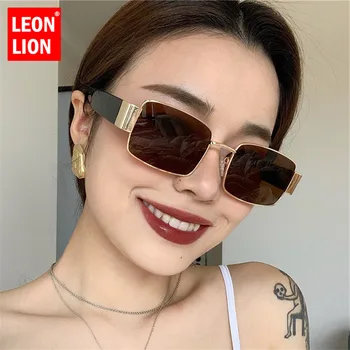LeonLion 2021 Retro Solbriller Kvinder Rektangel Briller Kvinder/Mænd Brand Designer Briller Kvinder Luksus Oculos De Sol Feminino