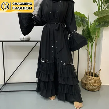 Abaya Dubai Kimono Kaftan Hijab Muslimske Kjole Robe Sikning Design Elegant Cardigan Kvinder Jilbab Kaftan Tyrkiet Islamisk Tøj