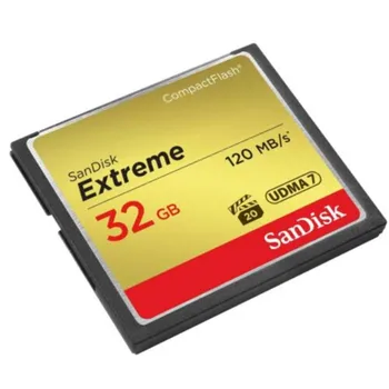 Sandisk Extreme Compactflash-Hukommelseskort 32 GB CF-Kort med Høj Hastighed 120MB/s understøttelse af 1080P Fuld HD-video til DSLR/DV