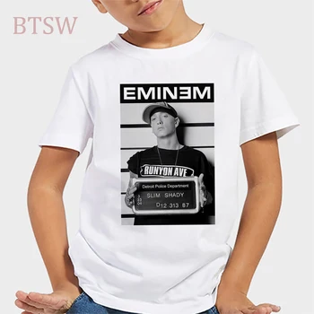 Børn Tegnefilm Eminem Trykt Sjove T-Shirts Børn Sommer Toppe, Korte Ærmer Tøj Baby Piger/Drenge Casual T-Shirts
