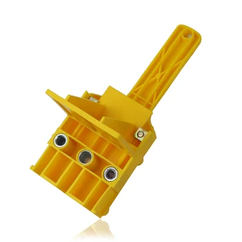 Hurtig Træ Doweling Jig ABS Plast Håndholdte Lomme Hul Jig System 6/8/10mm Boret Hul Puncher For Tømrer-og dyvelsamlinger