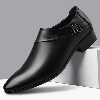 Herre Luksus Bryllup Sko Læder Elegant Business Sko Herre Kjole Sko til Mænd 2020 Shoes Plateado Hombre Schoenen Mannen