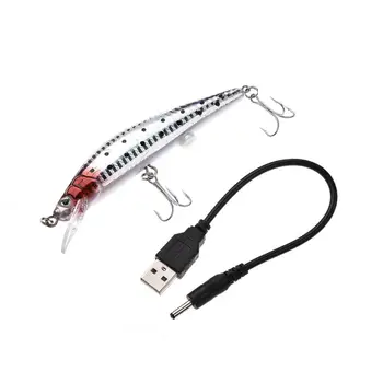 USB-Genopladelige Blinkende LED-Lys Trækninger Fiskeri Lokker Agn El-Liv-som Vibrerer Fiskeri Lokker 1STK Høj Kvalitet