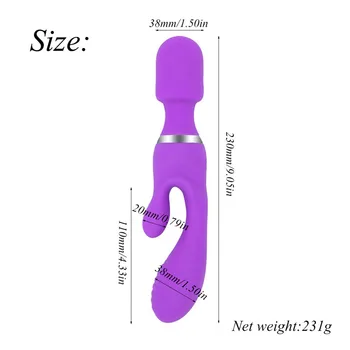 Silikone 3 i Dildo Vibrator Kvinder G-punktet, Klitoris Massager Stimulator AV Magic Wand Anal Vibrator Sex-Legetøj til Kvinder