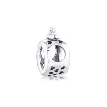 CKK 2020 Nye 925 Sterling Sølv Kærlighed Hjerte Logo & Crown O Charms Metal Perler til smykkefremstilling Passer Oprindelige Armbånd Bijoux