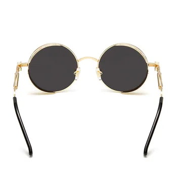 Mode Runde Steampunk Solbriller Mærke, Design Kvinder Mænd Vintage Steam Punk Sol Briller UV400 Nuancer Oculos de sol