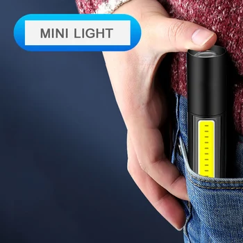 ZHIYU Mini Bærbare T6 LED Lommelygte Indbygget Batteri Fakkel 3 Modes USB-Genopladelige Lampe Zoom-Camping Arbejder Lanterne Lys