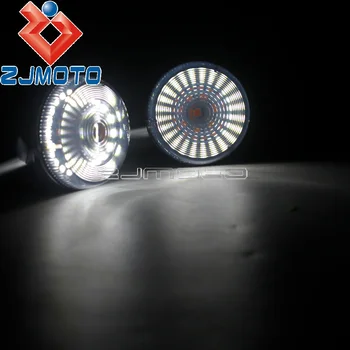 Chrome Motorcykel LED 3 i 1 Kugle Bagerste blinklys Dagen Lys Blinklys 2 i 1 Forreste blinklys Lys Indikator Bremse Lys