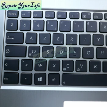 Reparation Liv laptop tastatur til ASUS U500V UX51 U500VZ UX51VZ U500 FR franske sprog med baggrundsbelyst tastatur Cover Håndfladestøtten